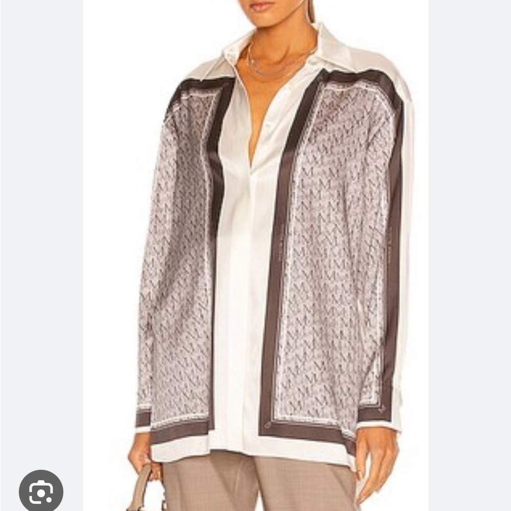 MAGDA BUTRYM silk logo blouse